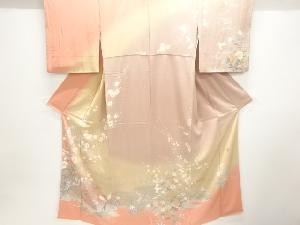 作家物　花鳥模様刺繍訪問着